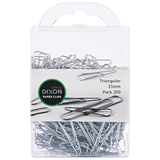 Dixon Paper Clips Triangular 25mm Silver, Pack of 200